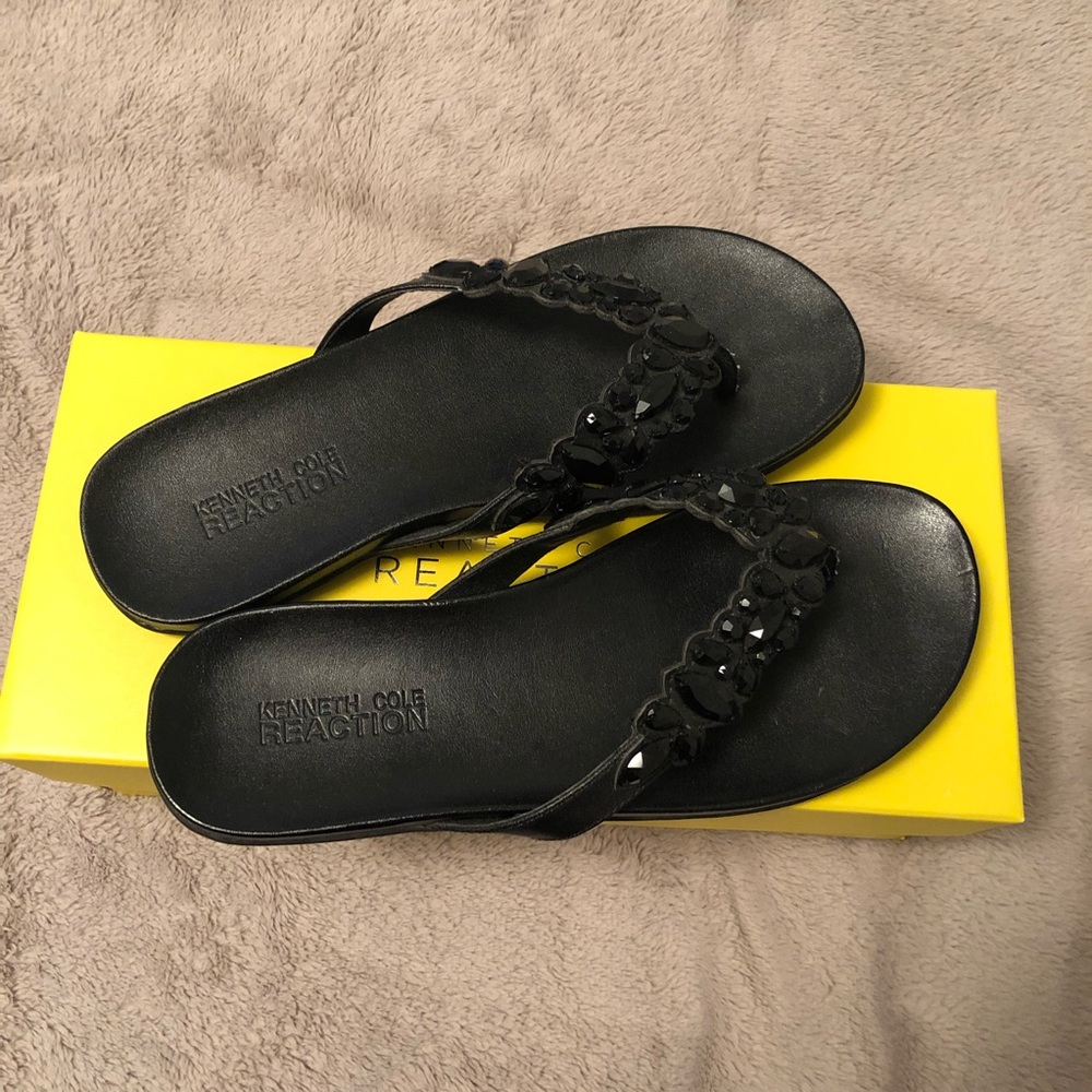 Kenneth Cole Reaction Sandals Black size 6.5 M